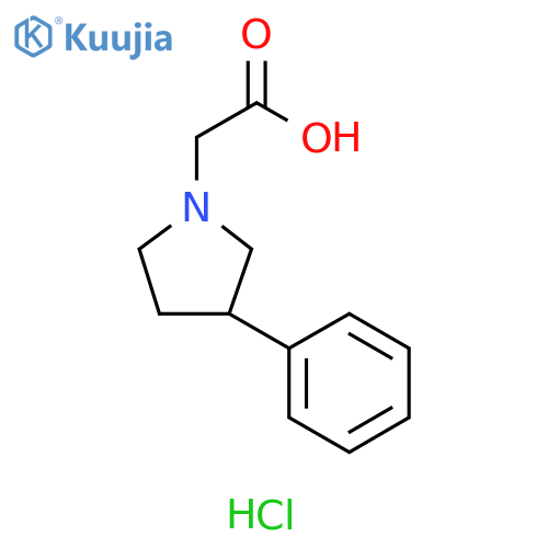 (3-phenyl-1-pyrrolidinyl)acetic acid hydrochloride structure