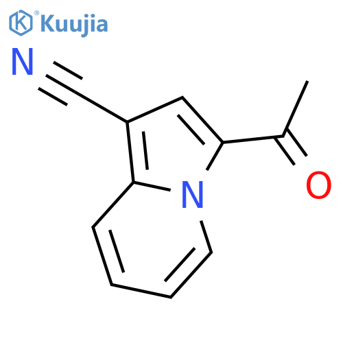 1-Indolizinecarbonitrile,3-acetyl- structure