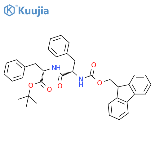 L-Phenylalanine, N-[(9H-fluoren-9-ylmethoxy)carbonyl]-L-phenylalanyl-, 1,1-dimethylethyl ester structure