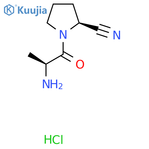(2S)-1-[(2S)-2-aminopropanoyl]pyrrolidine-2-carbonitrile hydrochloride structure