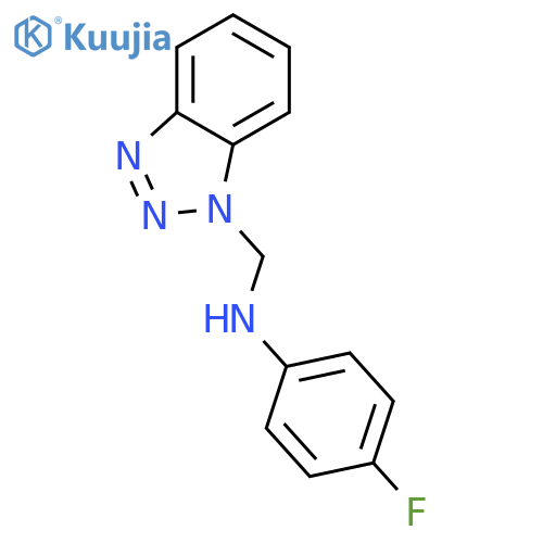 N-(1H-1,2,3-Benzotriazol-1-ylmethyl)-4-fluoroaniline structure