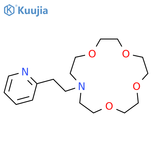 1,4,7,10-Tetraoxa-13-azacyclopentadecane, 13-[2-(2-pyridinyl)ethyl]- structure