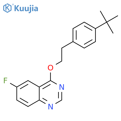 Quinazoline, 4-[2-[4-(1,1-dimethylethyl)phenyl]ethoxy]-6-fluoro- structure