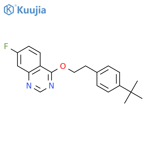 Quinazoline, 4-[2-[4-(1,1-dimethylethyl)phenyl]ethoxy]-7-fluoro- structure