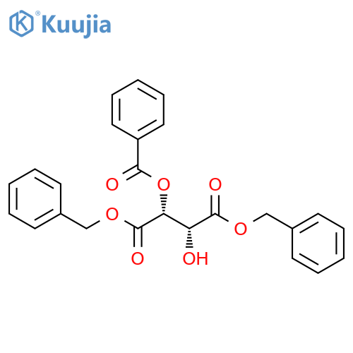 Butanedioic acid, 2-(benzoyloxy)-3-hydroxy-, 1,4-bis(phenylmethyl) ester, (2R,3R)- structure