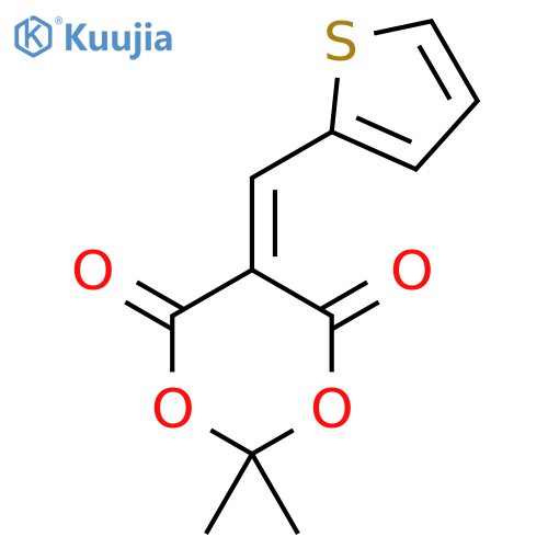 1,3-dioxane-4,6-dione, 2,2-dimethyl-5-(2-thienylmethylene)- (en) structure