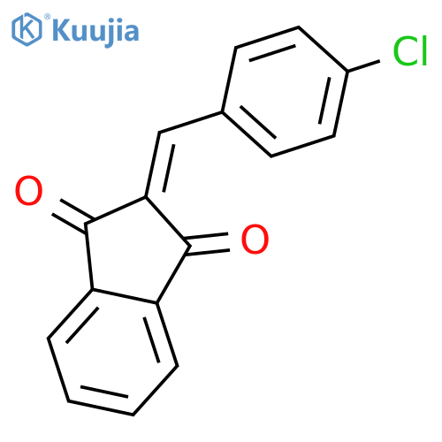 2-(4-Chlorophenyl)methylene-1H-indene-1,3(2H)-dione structure