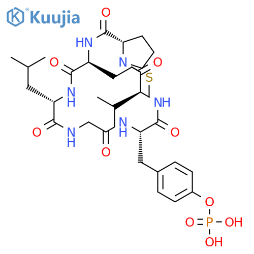 Cyclo(glycyl-L-tyrosyl-L-valyl-L-prolyl-L-methionyl-L-leucyl),dihydrogen phosphate (ester) (9CI) structure
