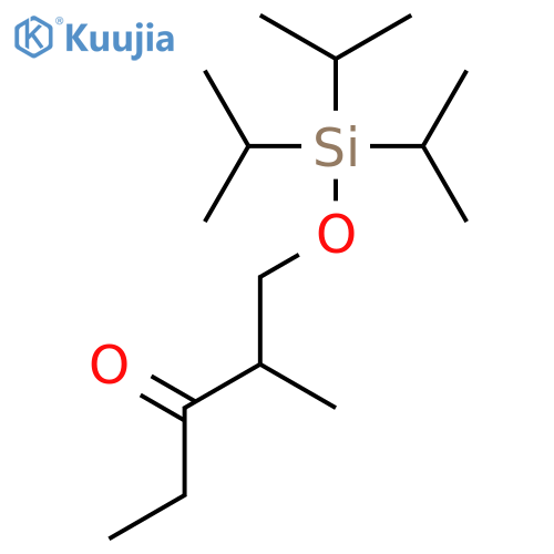 3-Pentanone, 2-methyl-1-[[tris(1-methylethyl)silyl]oxy]-, (2S)- structure