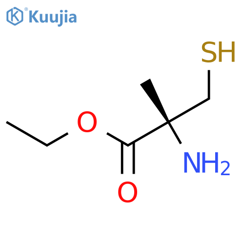 ethyl (2R)-2-amino-2-methyl-3-sulfanylpropanoate structure