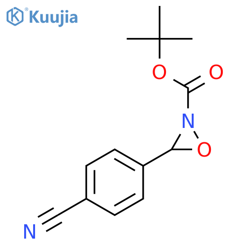 2-Oxaziridinecarboxylic acid, 3-(4-cyanophenyl)-, 1,1-dimethylethylester structure