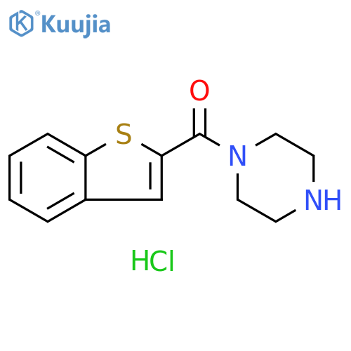 1-(1-benzothiophene-2-carbonyl)piperazine hydrochloride structure