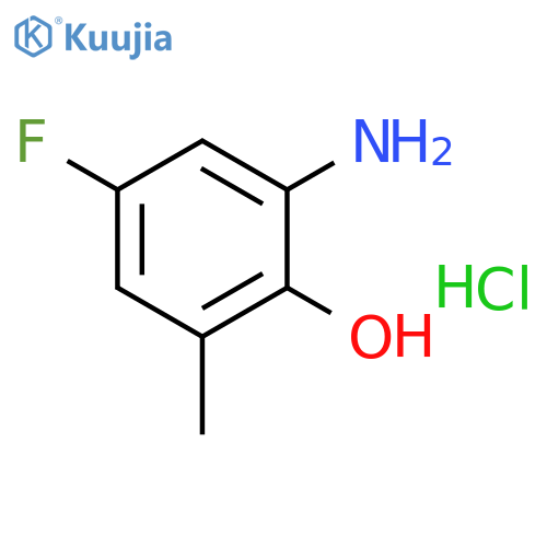 2-Amino-4-fluoro-6-methylphenol hydrochloride structure
