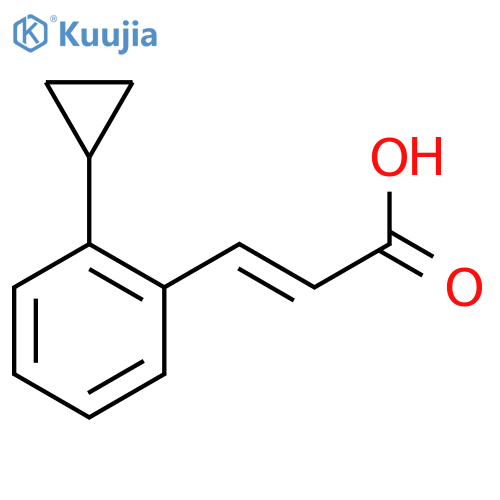 3-(2-cyclopropylphenyl)prop-2-enoic acid structure