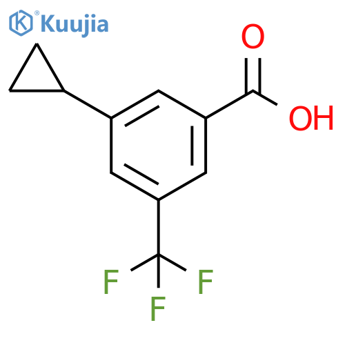 3-cyclopropyl-5-(trifluoromethyl)benzoic acid structure