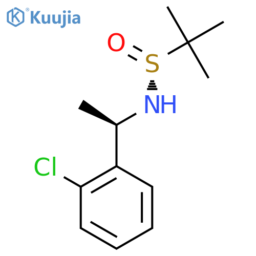 (R)-N-((R)-1-(2-chlorophenyl)ethyl)-2-methylpropane-2-sulfinamide structure