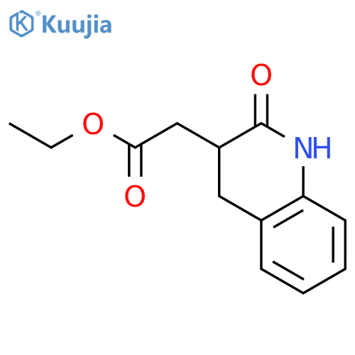 3-Quinolineacetic acid, 1,2,3,4-tetrahydro-2-oxo-, ethyl ester structure