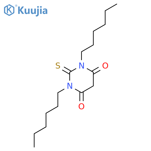 4,6(1H,5H)-Pyrimidinedione, 1,3-dihexyldihydro-2-thioxo- structure