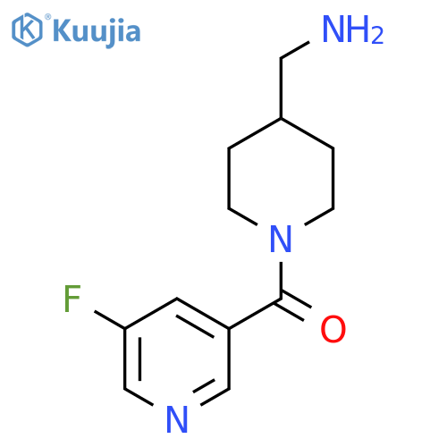 (4-(Aminomethyl)piperidin-1-yl)(5-fluoropyridin-3-yl)methanone structure