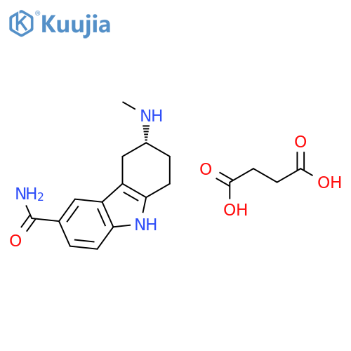 (3R)-3-(methylamino)-2,3,4,9-tetrahydro-1H-carbazole-6-carboxamide, butanedioic acid structure