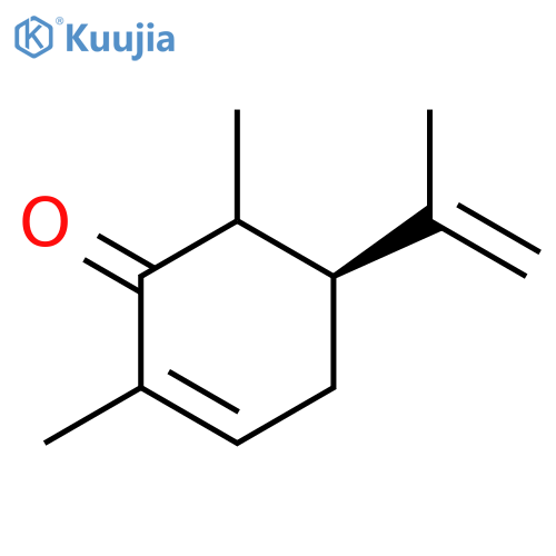 (5S)-2,6-dimethyl-5-(prop-1-en-2-yl)cyclohex-2-en-1-one structure