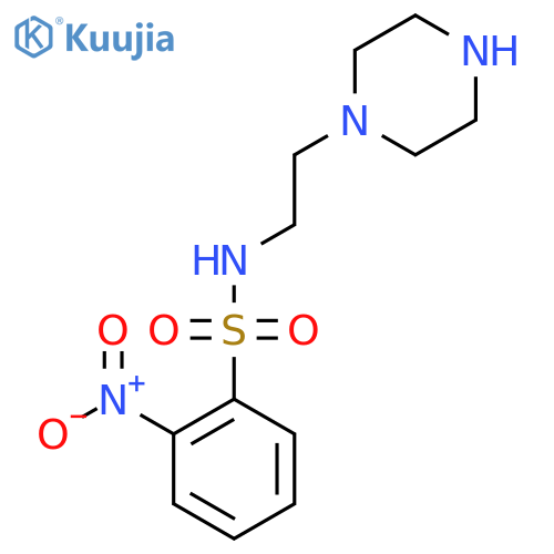 2-Nitro-N-[2-(piperazin-1-yl)ethyl]benzene-1-sulfonamide structure
