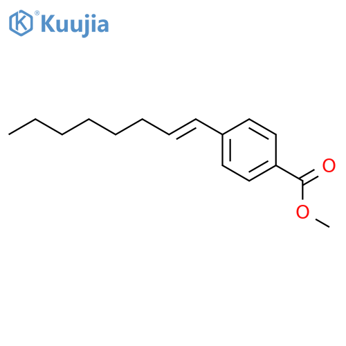 Benzoic acid, 4-(1E)-1-octenyl-, methyl ester structure