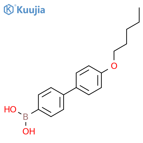 (4'-(Pentyloxy)-1,1'-biphenyl-4-yl)boronic acid structure