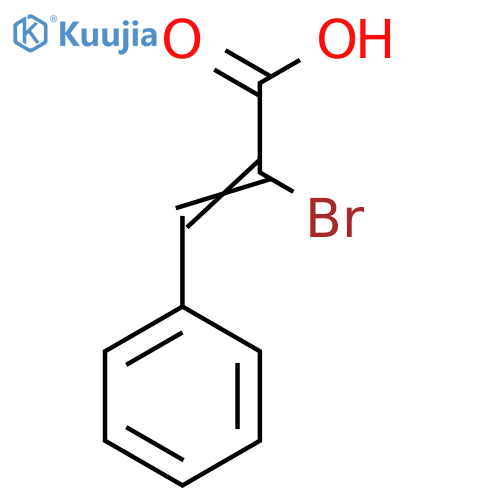 2-Propenoic acid, 2-bromo-3-phenyl-, (2E)- structure