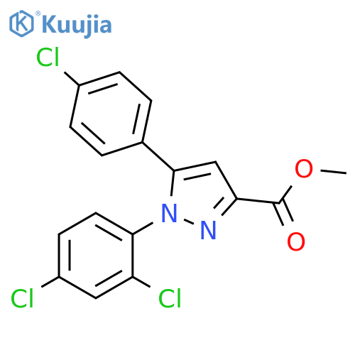 methyl 5-(4-chlorophenyl)-1-(2,4-dichlorophenyl)-1H-pyrazole-3-carboxylate structure