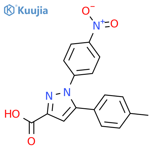 1H-Pyrazole-3-carboxylic acid, 5-(4-methylphenyl)-1-(4-nitrophenyl)- structure
