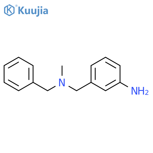 Benzenemethanamine, 3-amino-N-methyl-N-(phenylmethyl)- structure