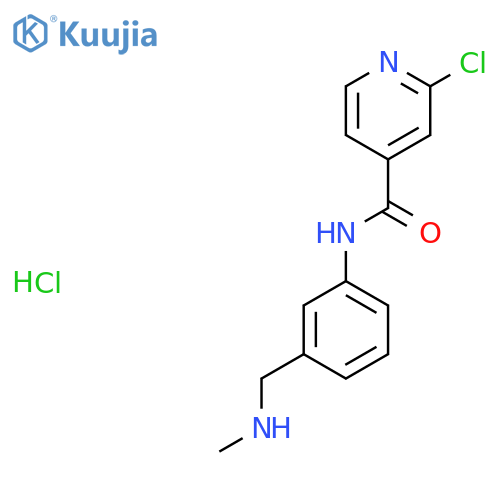 2-chloro-N-{3-(methylamino)methylphenyl}pyridine-4-carboxamide hydrochloride structure