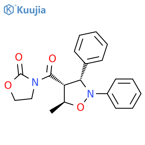 2-Oxazolidinone, 3-[[(3R,4R,5S)-5-methyl-2,3-diphenyl-4-isoxazolidinyl]carbonyl]-, rel- structure