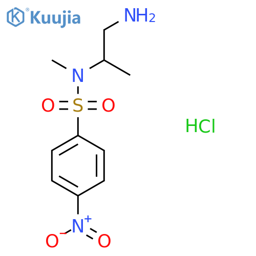 N-(1-aminopropan-2-yl)-N-methyl-4-nitrobenzene-1-sulfonamide hydrochloride structure