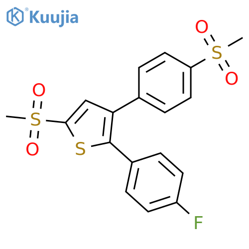 Thiophene,2-(4-fluorophenyl)-5-(methylsulfonyl)-3-[4-(methylsulfonyl)phenyl]- structure