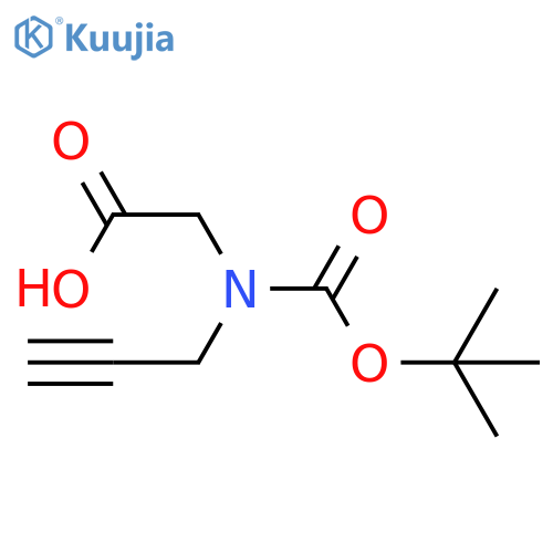 [(tert-Butoxycarbonyl)(2-propynyl)amino]acetic acid structure