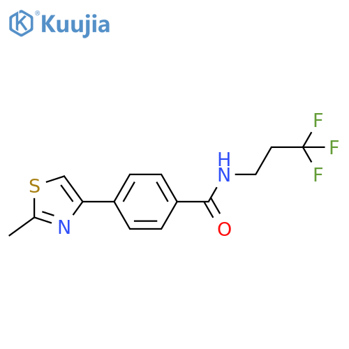 4-(2-Methyl-1,3-Thiazol-4-Yl)-N-(3,3,3-Trifluoropropyl)benzamide structure