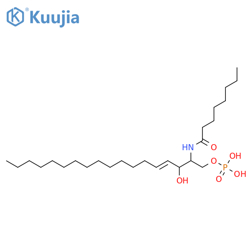Octanamide,N-[(1S,2R,3E)-2-hydroxy-1-[(phosphonooxy)methyl]-3-heptadecenyl]- structure