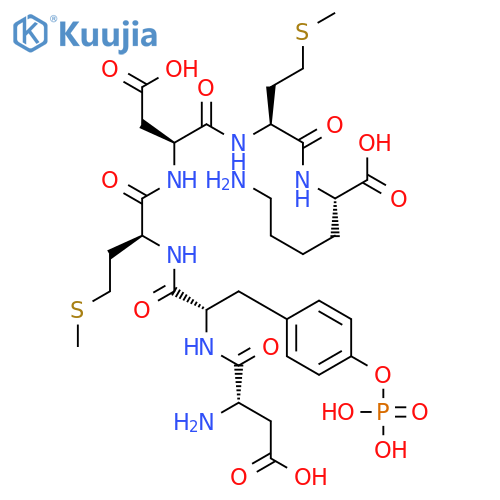 L-Lysine,N2-[N-[N-[N-(N-L-a-aspartyl-O-phosphono-L-tyrosyl)-L-methionyl]-L-a-aspartyl]-L-methionyl]- (9CI) structure