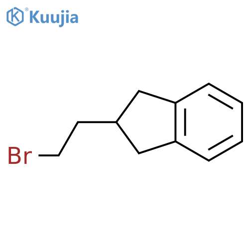 2-(2-bromoethyl)-2,3-dihydro-1H-indene structure