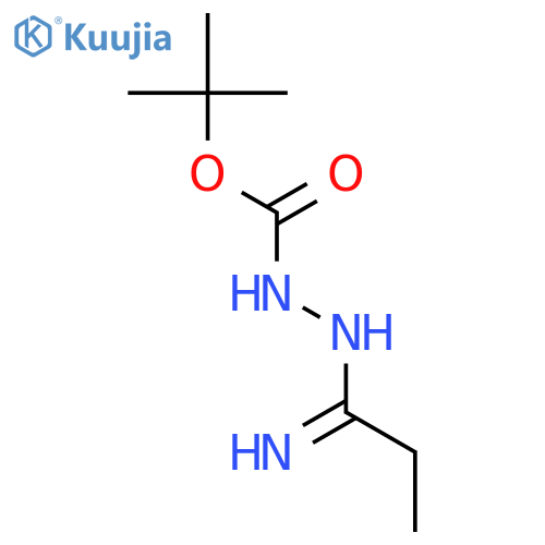 Hydrazinecarboxylicacid, 2-(1-iminopropyl)-, 1,1-dimethylethyl ester structure