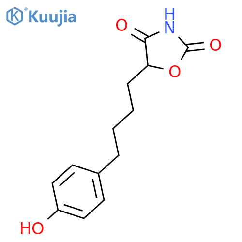 2,4-Oxazolidinedione, 5-[4-(4-hydroxyphenyl)butyl]- structure
