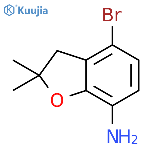 4-bromo-2,2-dimethyl-2,3-dihydro-1-benzofuran-7-amine structure