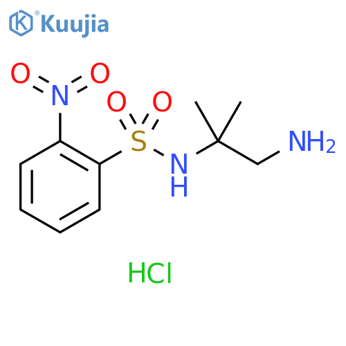 N-(1-amino-2-methylpropan-2-yl)-2-nitrobenzene-1-sulfonamide structure