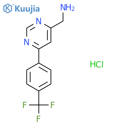(6-(4-(Trifluoromethyl)phenyl)pyrimidin-4-yl)methanamine hydrochloride structure