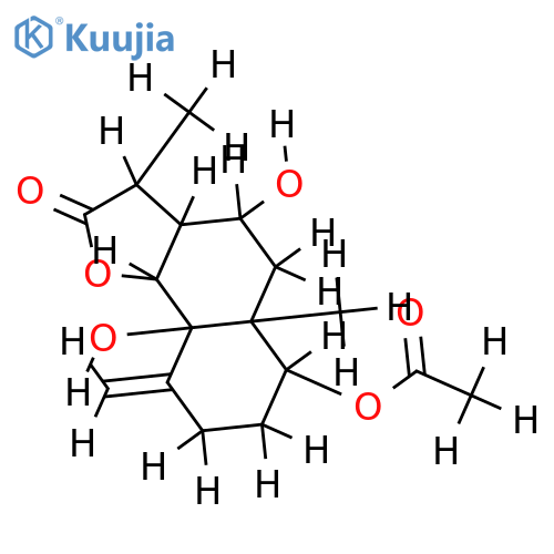 1-Ac-1,5,8-Trihydroxy-4(15)-eudesmen-12,6-olide structure