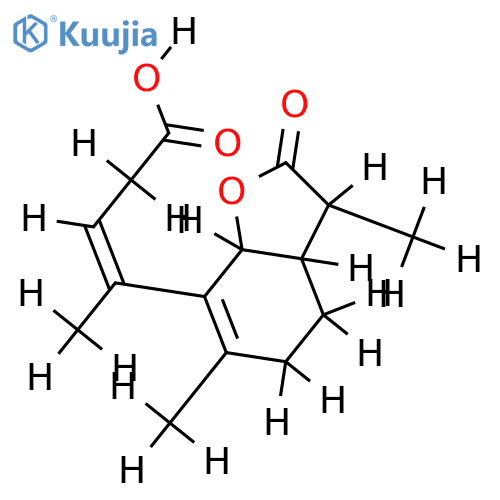 (3E,6-alpha,11-betaH)-form-1,10-Seco-3,5(10)-eudesmadien-12,6-olid-1-oic acid structure