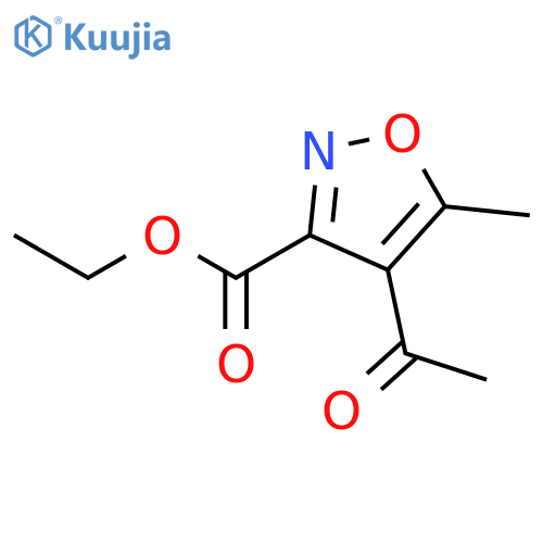 Ethyl 4-acetyl-5-methylisoxazole-3-carboxylate structure