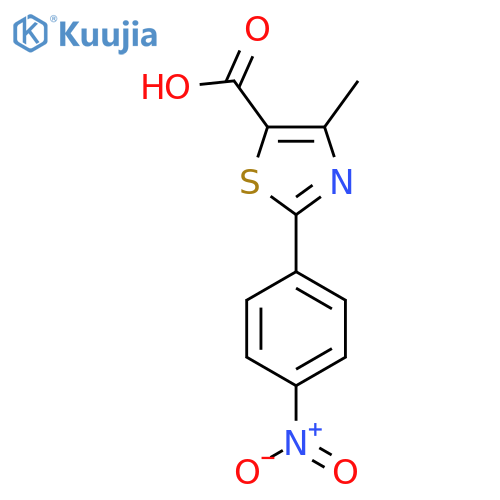4-Methyl-2-(4-nitrophenyl)-1,3-thiazole-5-carboxylic acid structure